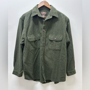 Moose Creek Flannel Shirt Mens Size L Green